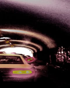 The medium appears like picturesque dreamscapes of abstract city-scenes. Rising from real snapshots, in postpoduction WP extracts the essence of the " urban vibe" , the individual impressions of a modern Metropolis and its constant buzz