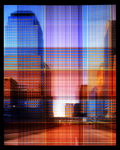 The medium appears like picturesque dreamscapes of abstract city-scenes. Rising from real snapshots, in postpoduction WP extracts the essence of the " urban vibe" , the individual impressions of a modern Metropolis and its constant buzz