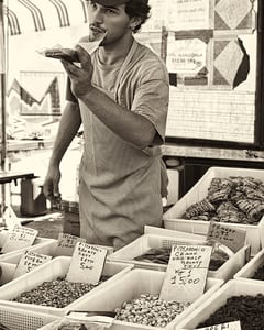 Sales person at Market, Trapani
