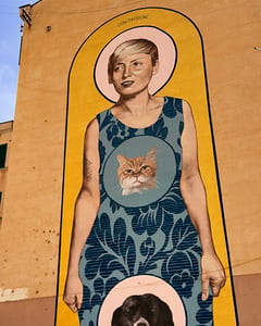 Street Art of passion and femininity, Palermo