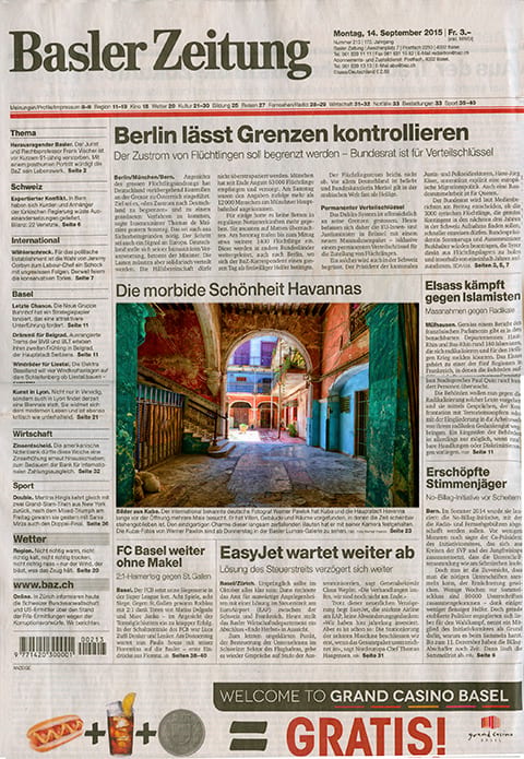 Basler Zeitung cover