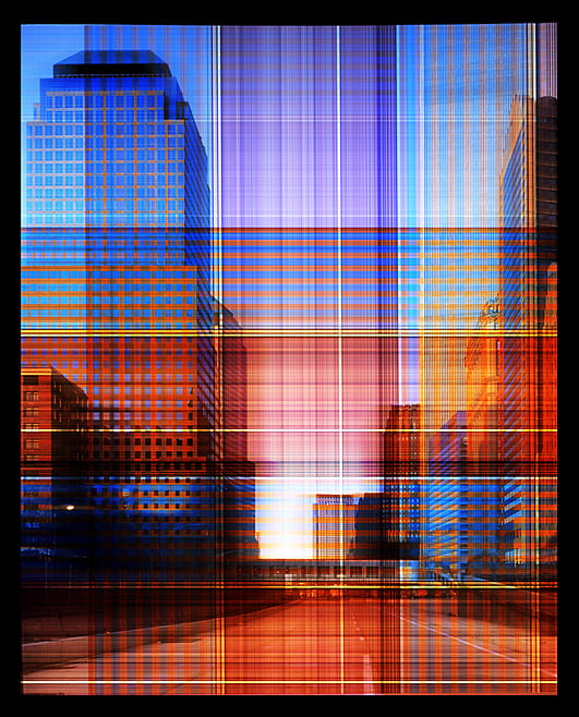 The medium appears like picturesque dreamscapes of abstract city-scenes. Rising from real snapshots, in postpoduction WP extracts the essence of the " urban vibe" , the individual impressions of a modern Metropolis and its constant buzz