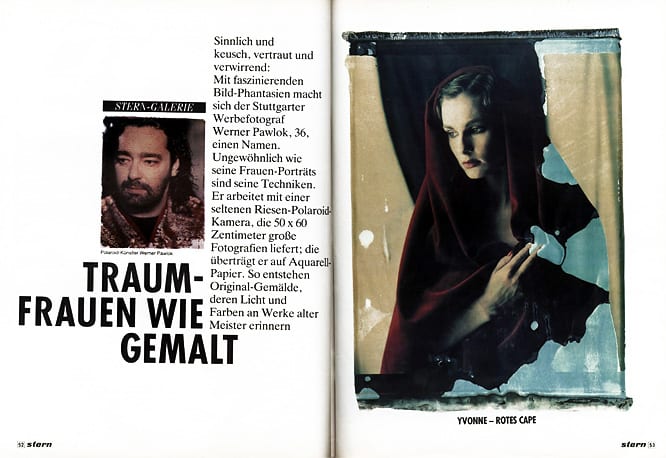 polaroid series photography paintings by werner pawlok published in the stern magazine